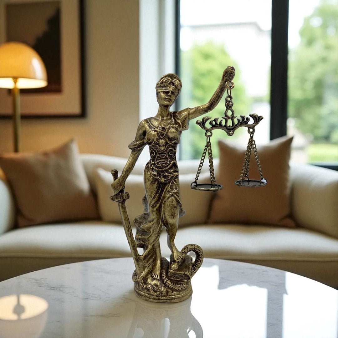 Adalet Heykeli – Antik Temalı Kadın Figürlü Biblo - 0001